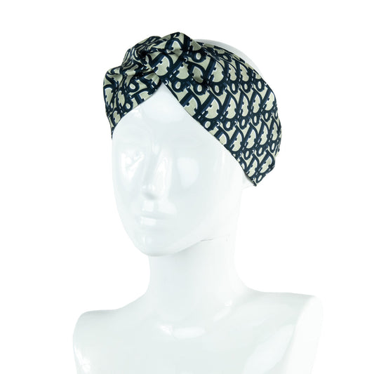 Dior Blue Oblique Silk Headband