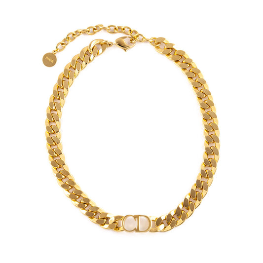 Dior Gold-Tone Danseuse Etoile CD Chain Choker