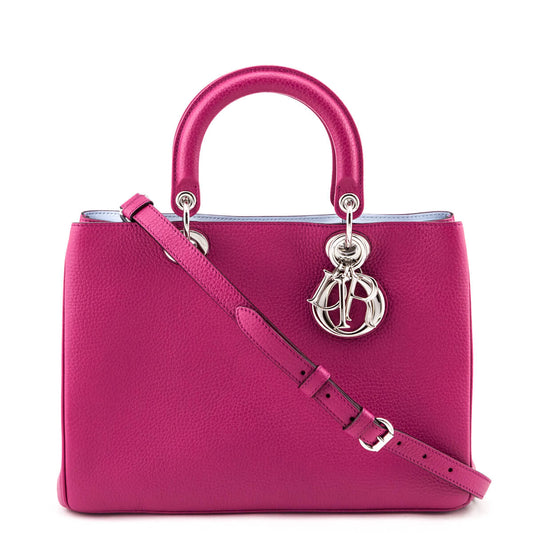 Dior Toxic Purple Calfskin Medium Diorissimo Bag