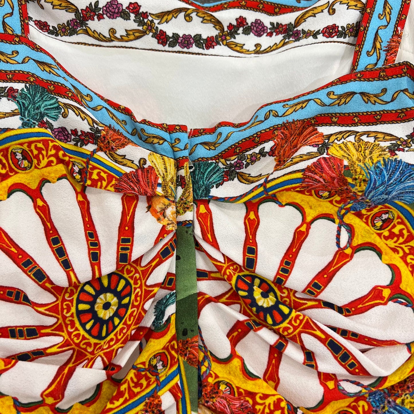 Dolce & Gabbana fruit series fold sleeveless dress