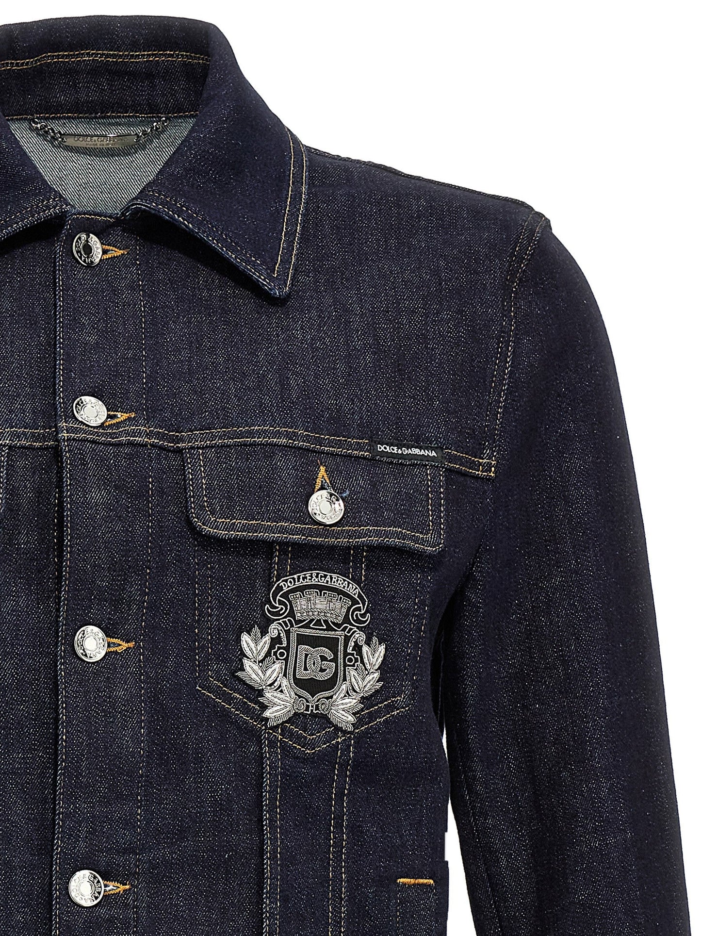 Dolce & Gabbana Men Logo Denim Jacket