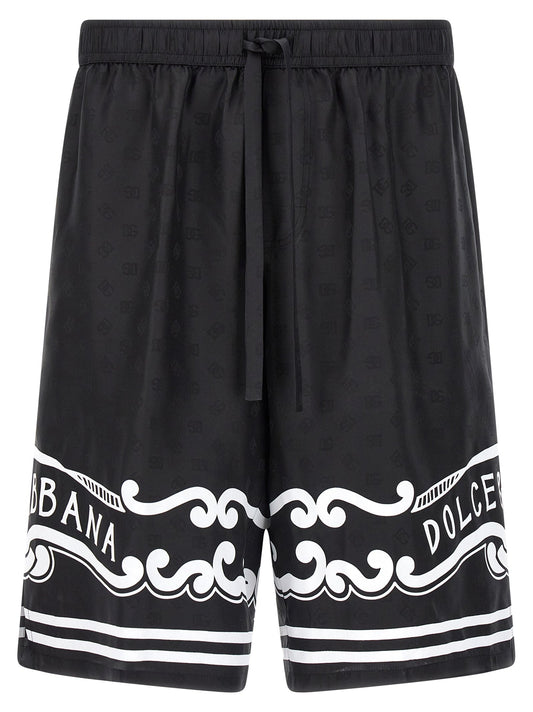 Dolce & Gabbana Men Bandana Silk Bermuda Shorts