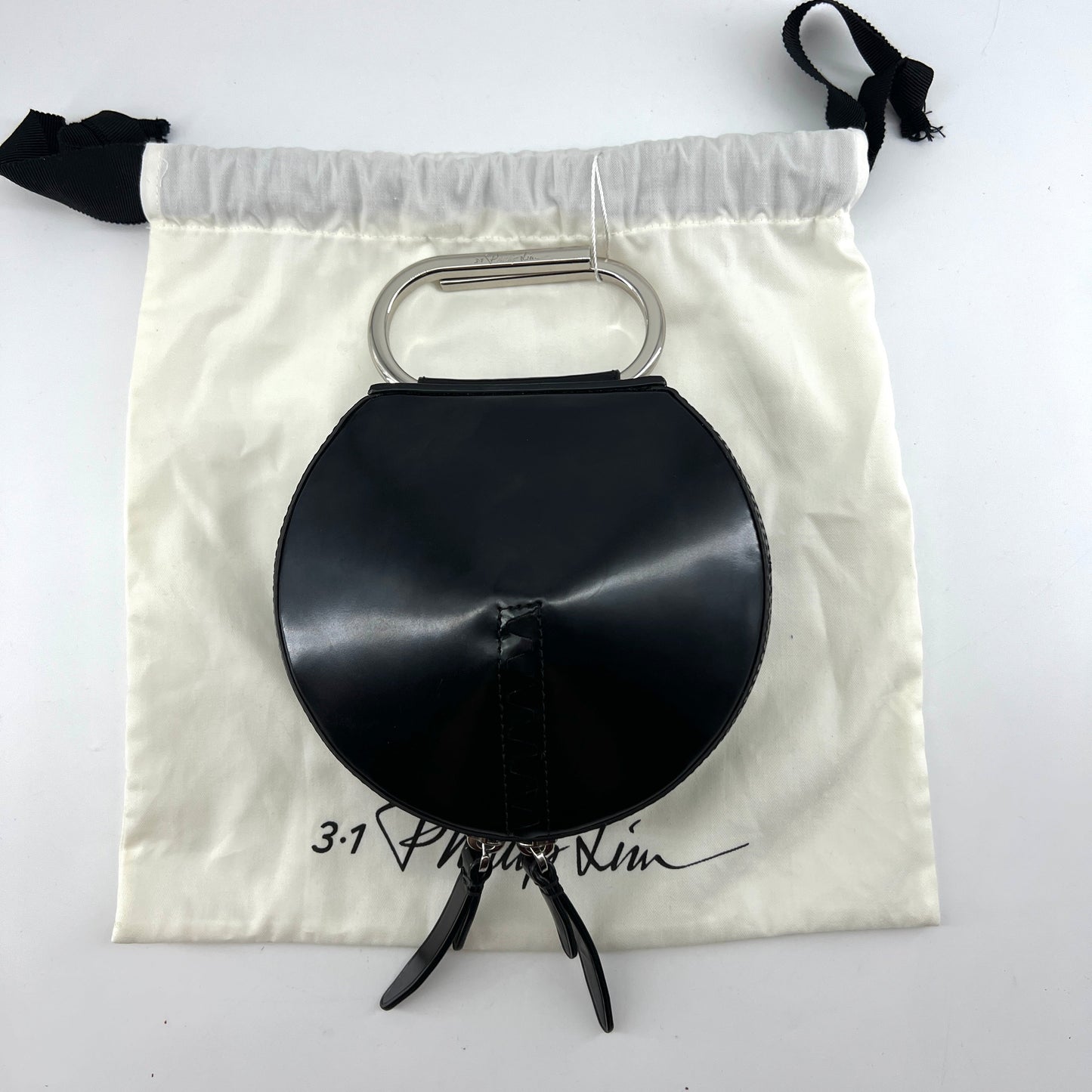 3.1 Phillip Lim Black Alix Circle Leather Clutch