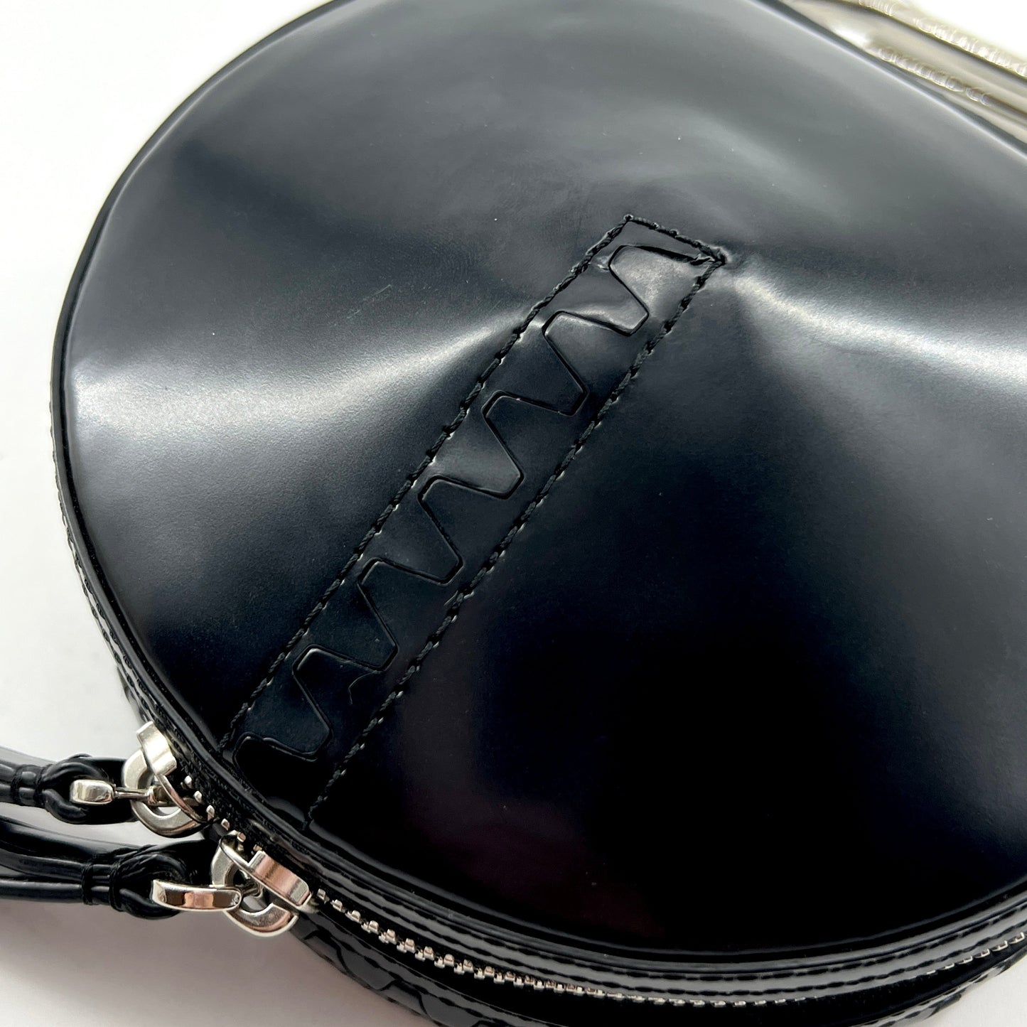 3.1 Phillip Lim Black Alix Circle Leather Clutch