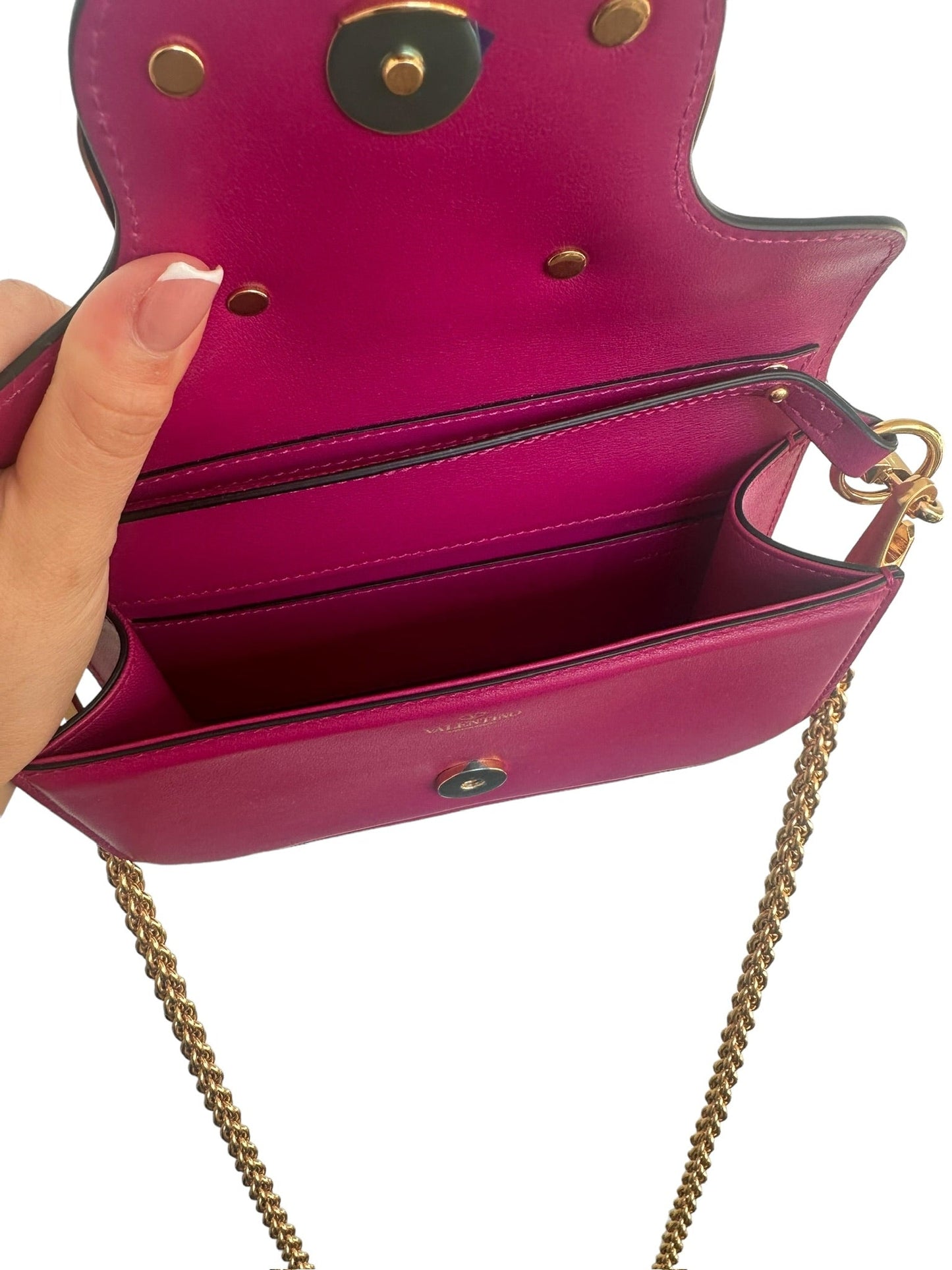 VALENTINO - Leather Vlogo Mini Loco Handbag