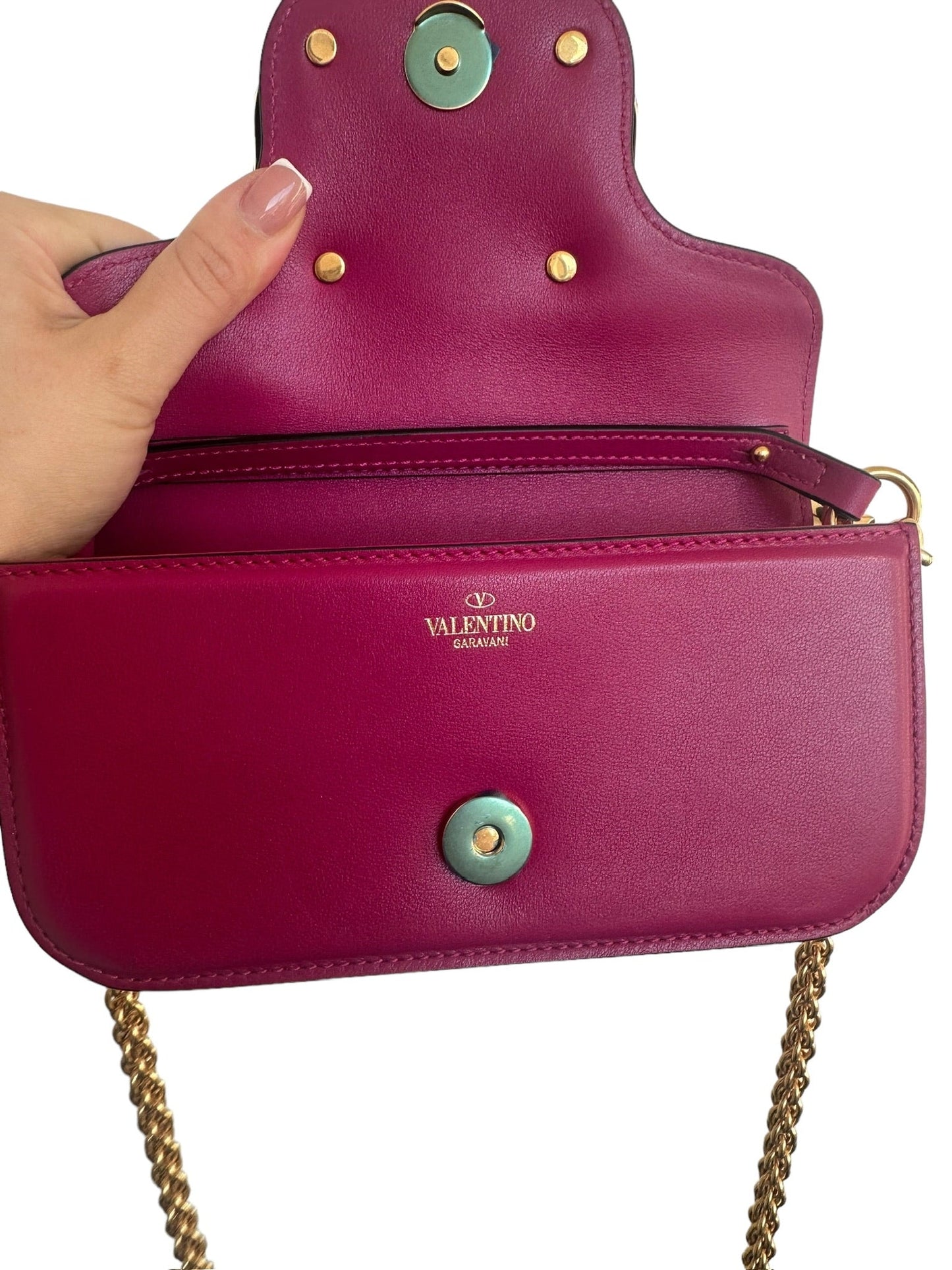 VALENTINO - Leather Vlogo Mini Loco Handbag