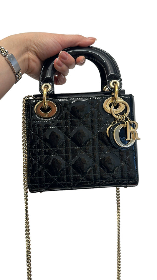 DIOR - Black Patent Lady Dior
