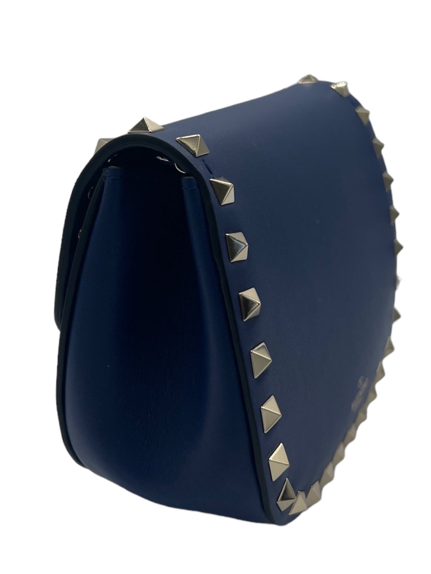 VALENTINO - Vitello Rockstud Halfmoon Saddle Bag