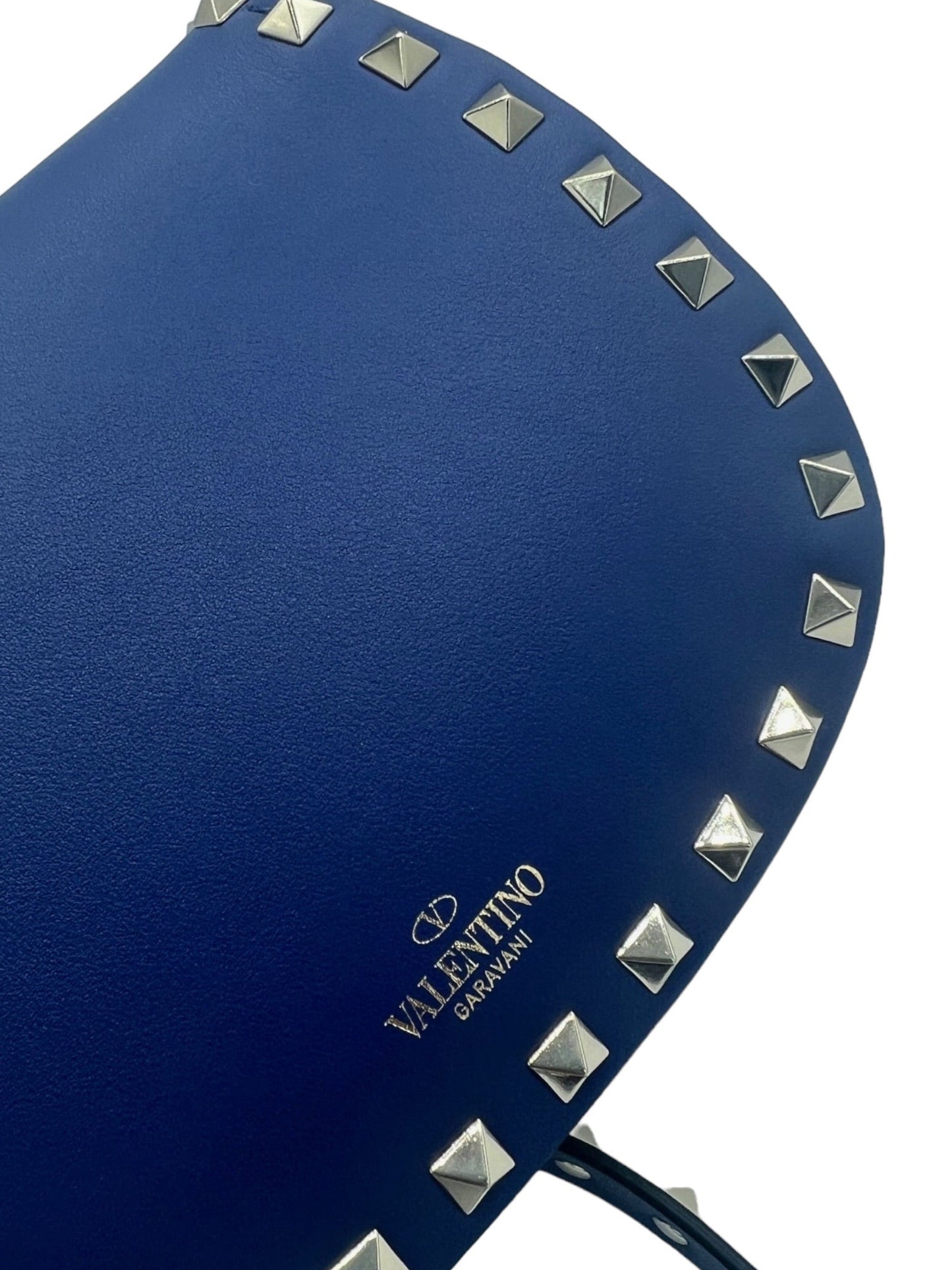 VALENTINO - Vitello Rockstud Halfmoon Saddle Bag