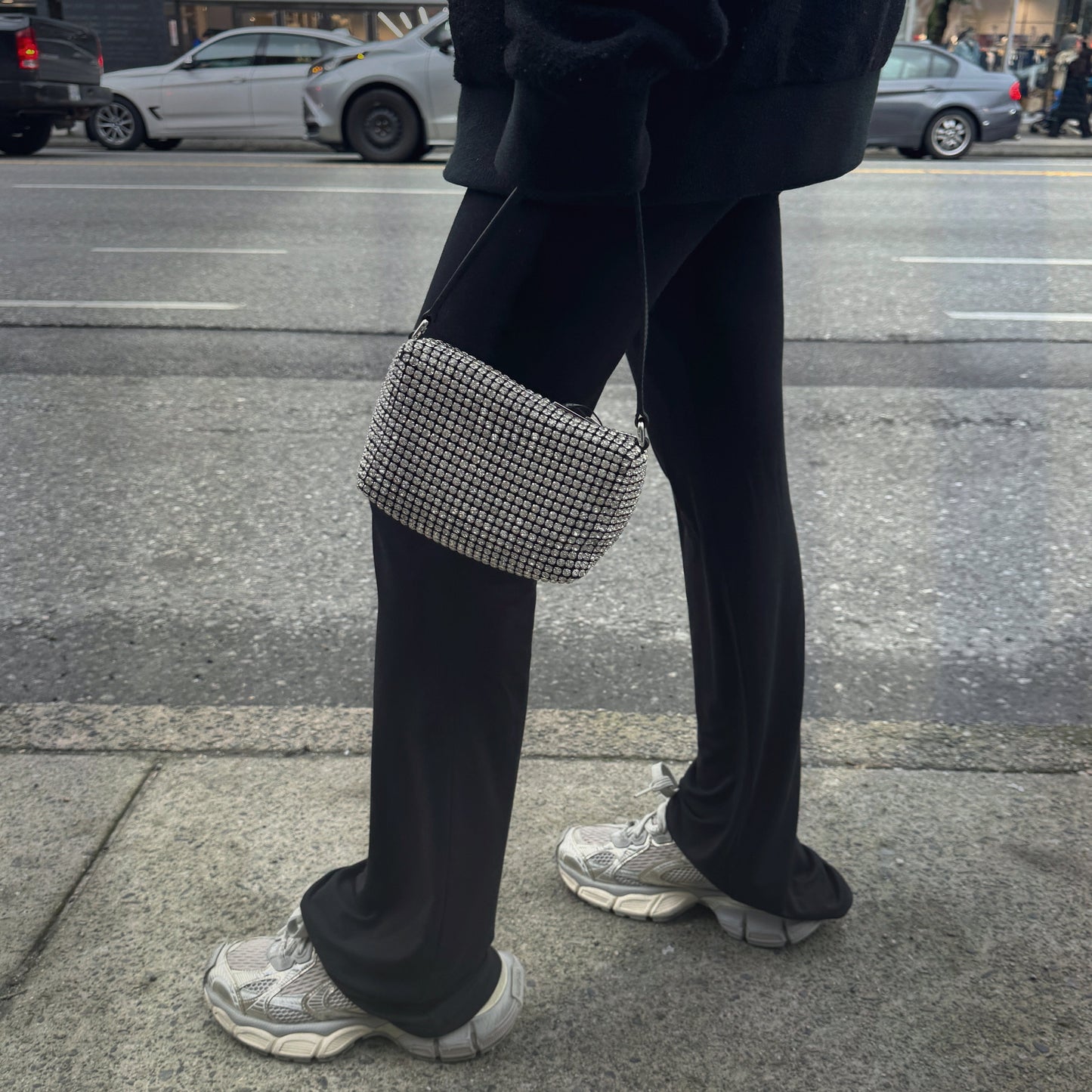 Alexander Wang Crystal Mesh Pouch Bag