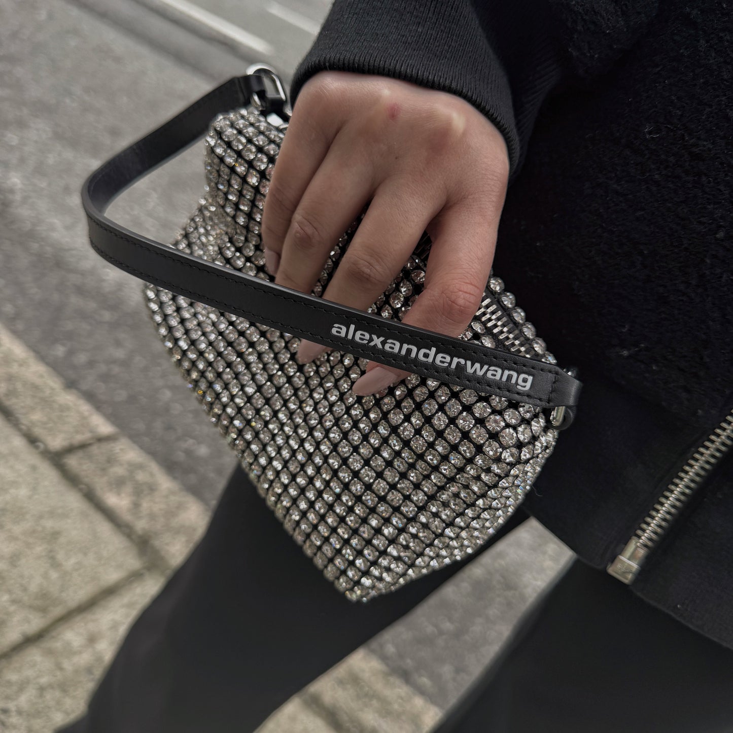 Alexander Wang Crystal Mesh Pouch Bag