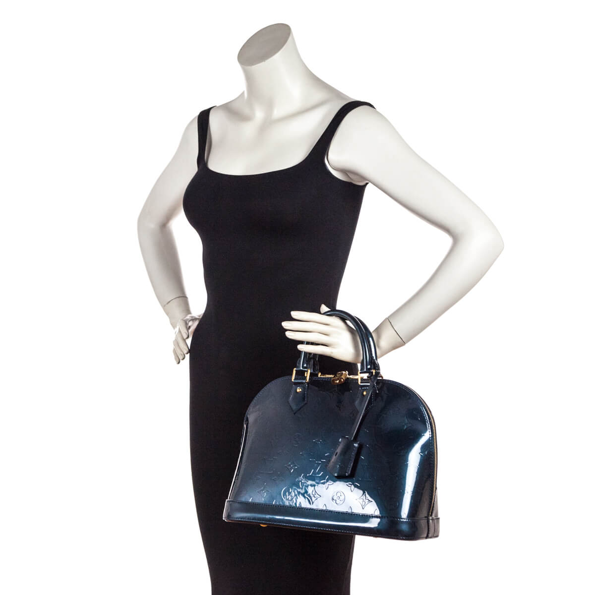 Louis Vuitton Bleu Nuit Monogram Vernis Alma PM