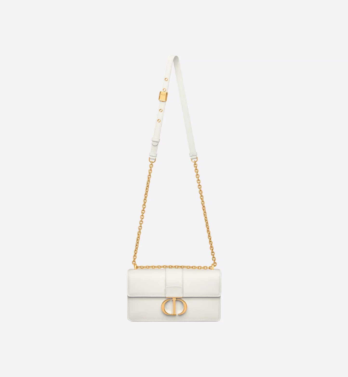 30 Montaigne East-West Bag with Chain Latte Calfskin