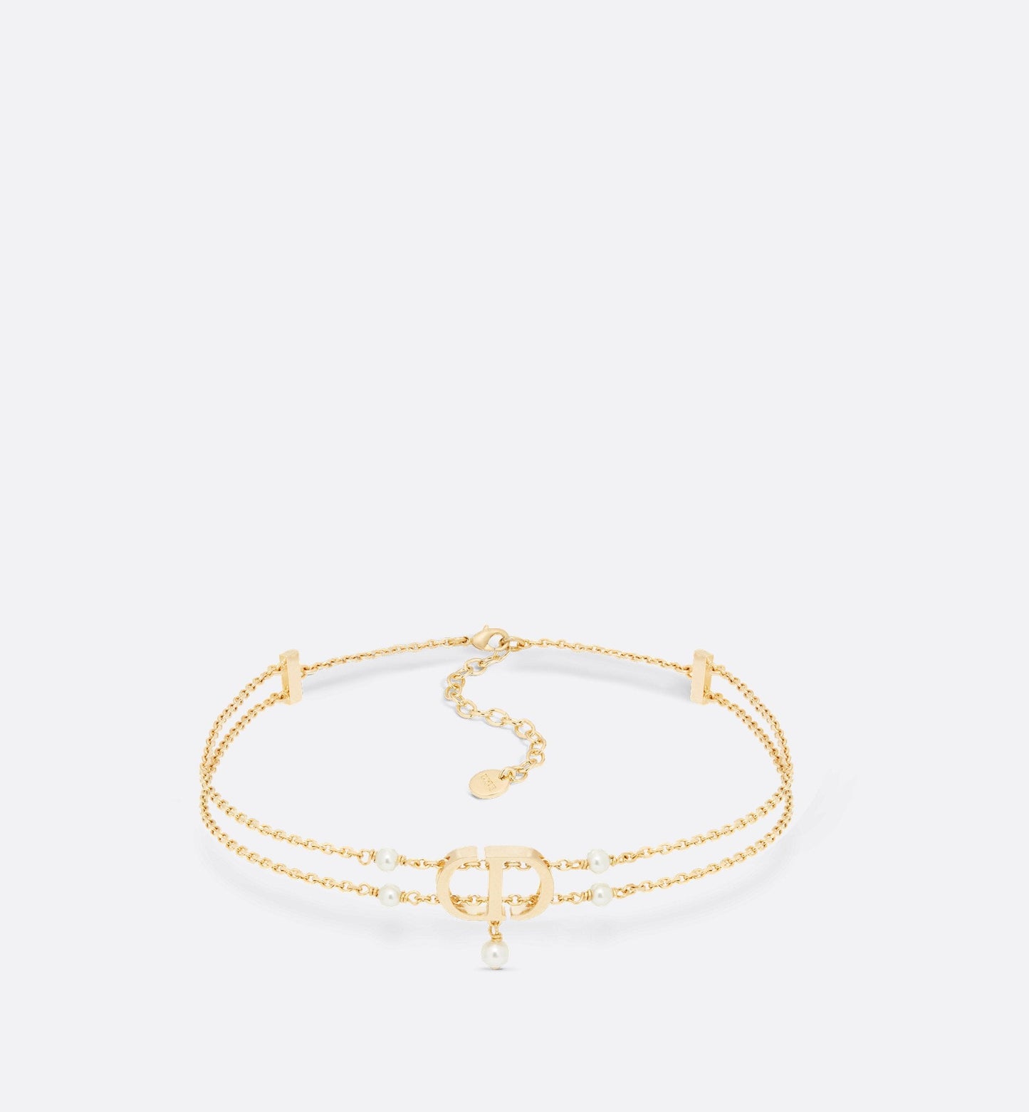 30 Montaigne Passage Choker Gold Finish Metal And White Resin Pearls