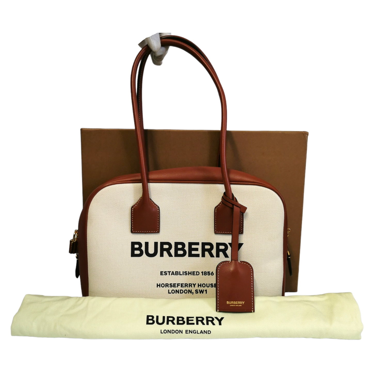 Burberry Crossbody Bag Green Canvas