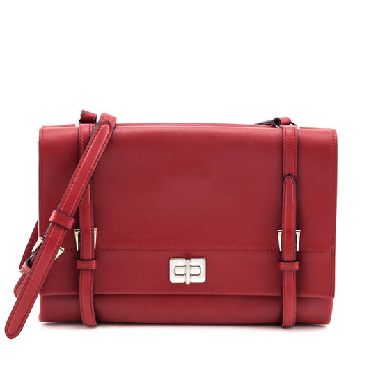 Prada Fuoco Lux Calf Double-Sided Flap Crossbody
