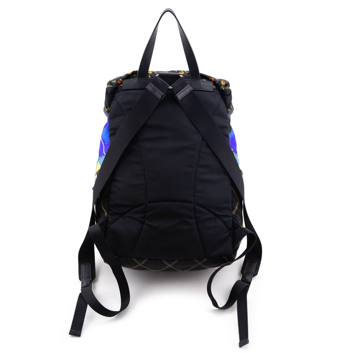 Prada Multicolor Printed Nylon Double Buckle Backpack