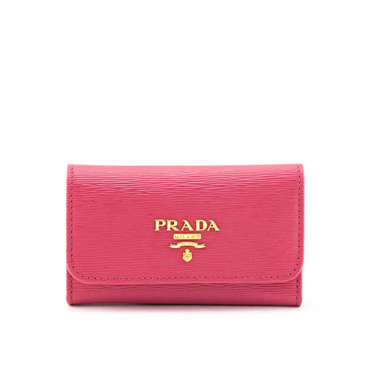Prada Peonia Vitello Move Key Pouch