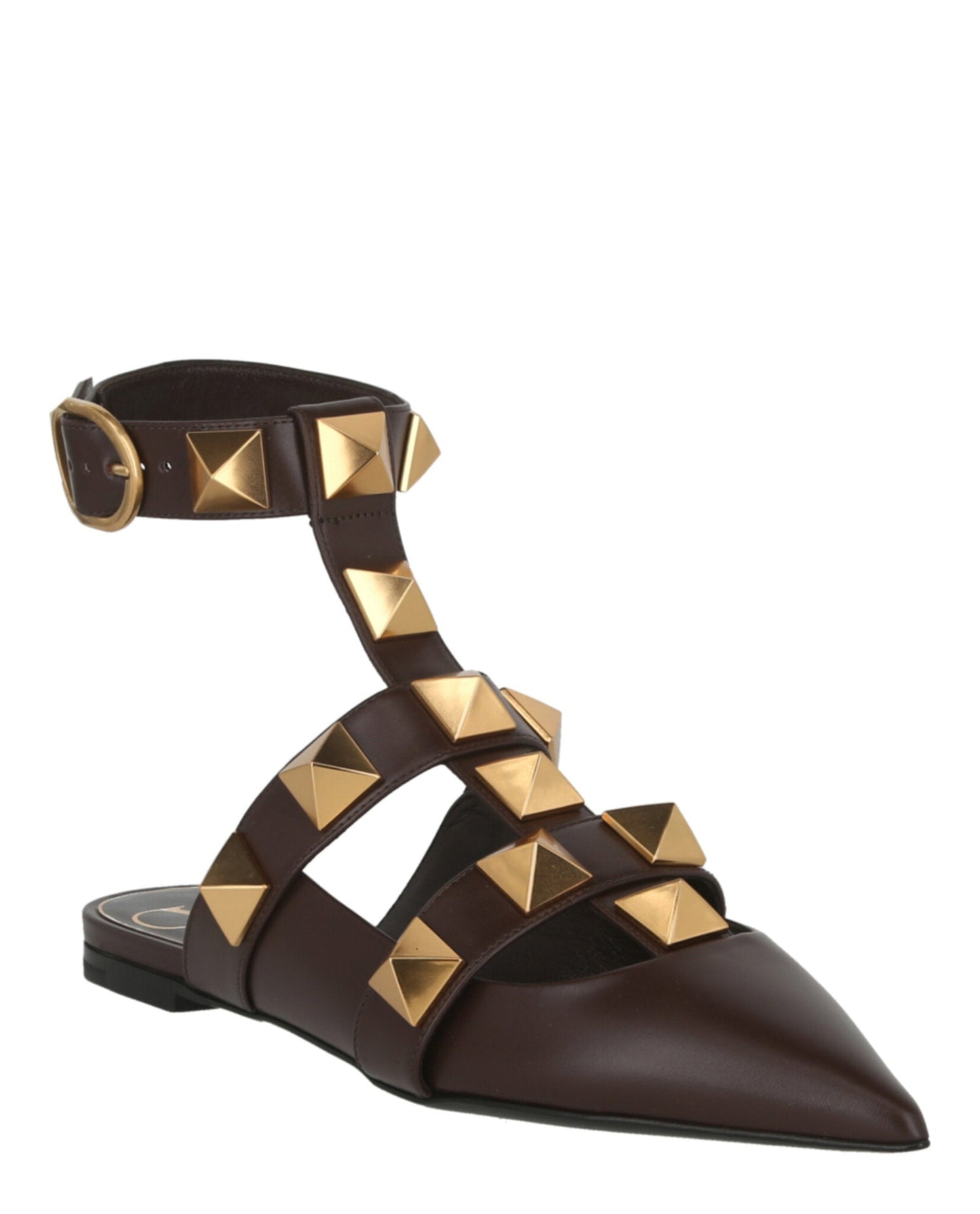 Valentino Womens Roman Stud Ballerina Shoes