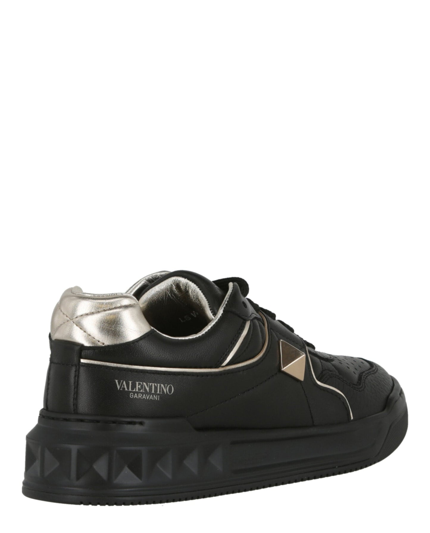 Valentino Womens One Stud Low-Top Leather Sneaker