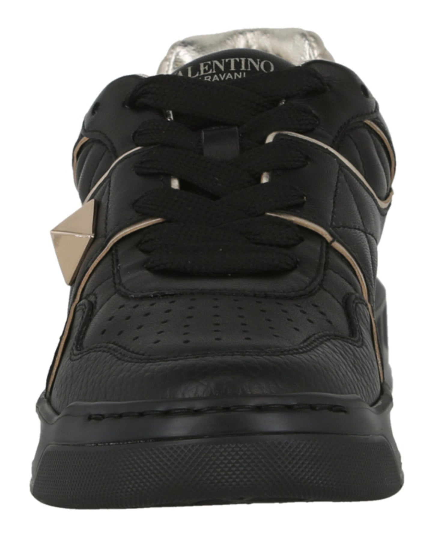 Valentino Womens One Stud Low-Top Leather Sneaker