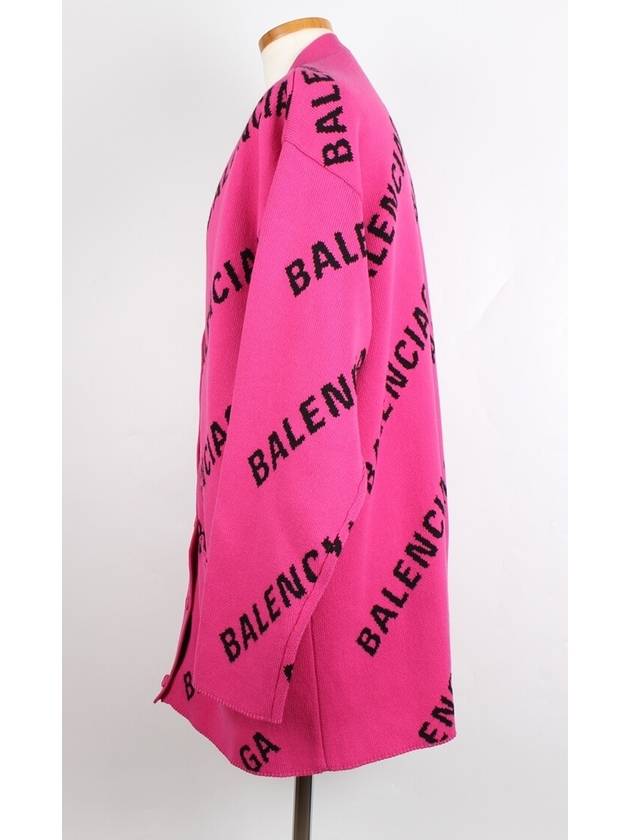 Balenciaga All over multi logo cardigan M