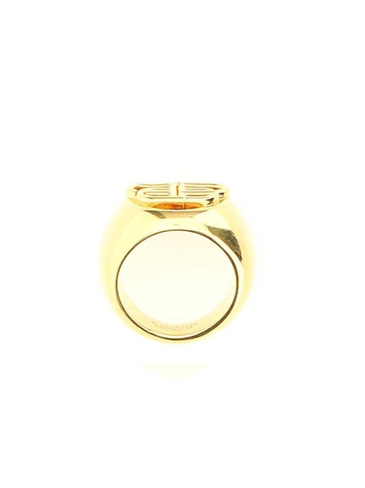 Balenciaga BB Signet Ring Gold