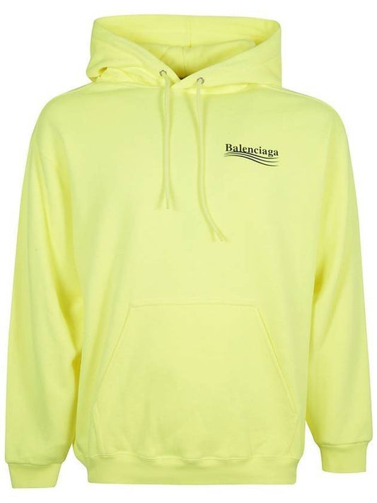 Balenciaga Men's Political Wave Logo Hoodie Neon
