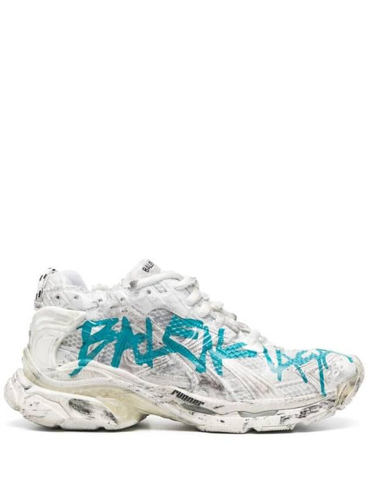 Balenciaga Runner Graffiti Low Top Sneakers White