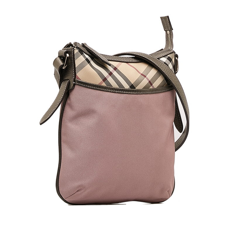 Burberry Nova Check  Shoulder Bag Pearl Beige Canvas Leather  BURBERRY