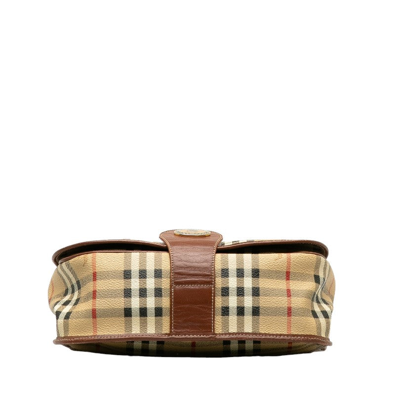 Burberry Nova Check   Shoulder Bag Beige PVC Leather  BURBERRY