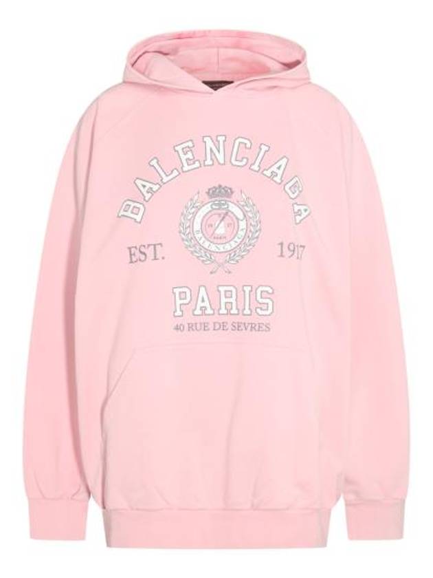 Balenciaga College Logo Hoodie Pink