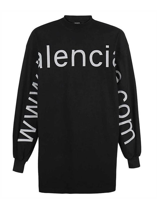Balenciaga Embroidered Logo Sweatshirt Black