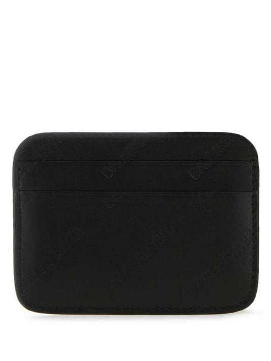 Balenciaga Embossed Logo Card Wallet Black