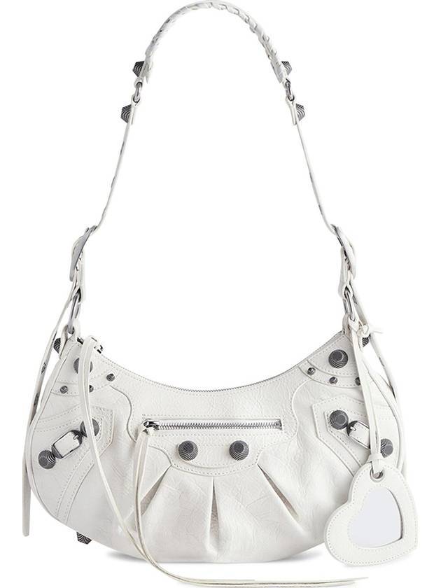 Balenciaga Le Cagole Small Leather Shoulder Bag White