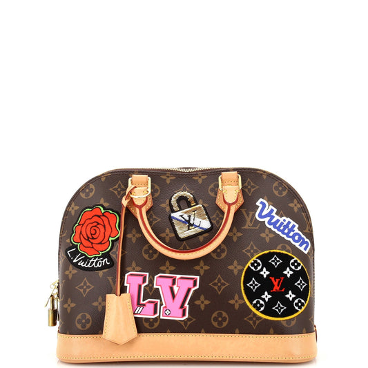 Alma Handbag Limited Edition Patches Monogram Canvas PM