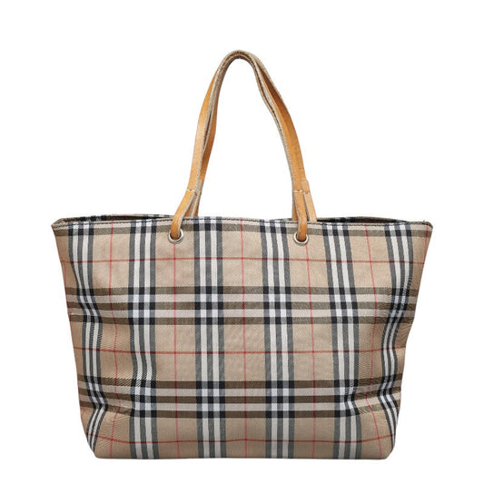 Burberry Nova Check Tortoise Shoulder Bag Beige Nylon Leather  Burberry