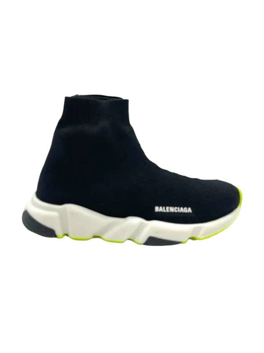 Balenciaga Kids Logo Speedrunner Sneakers Black