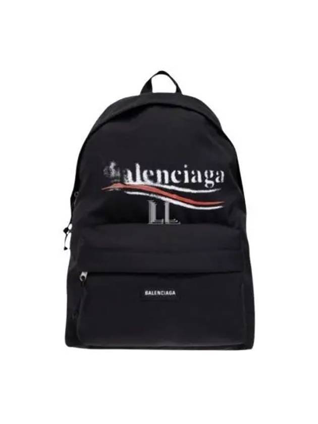 Balenciaga Explorer Logo Backpack Black