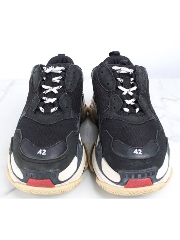 Balenciaga Triple S black red sneakers 41 5 265