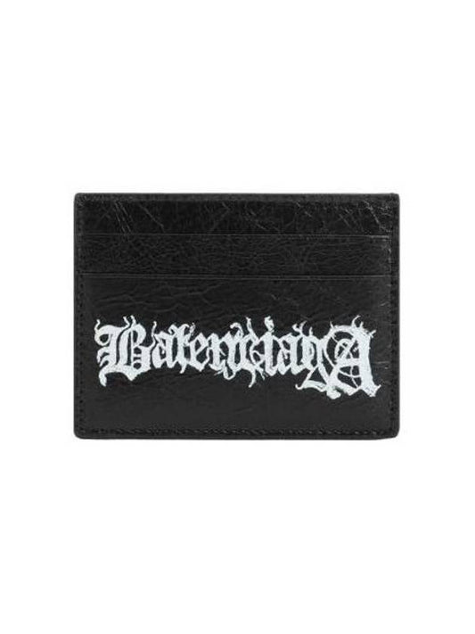 Balenciaga Cash DIY Metal Card Wallet Black White
