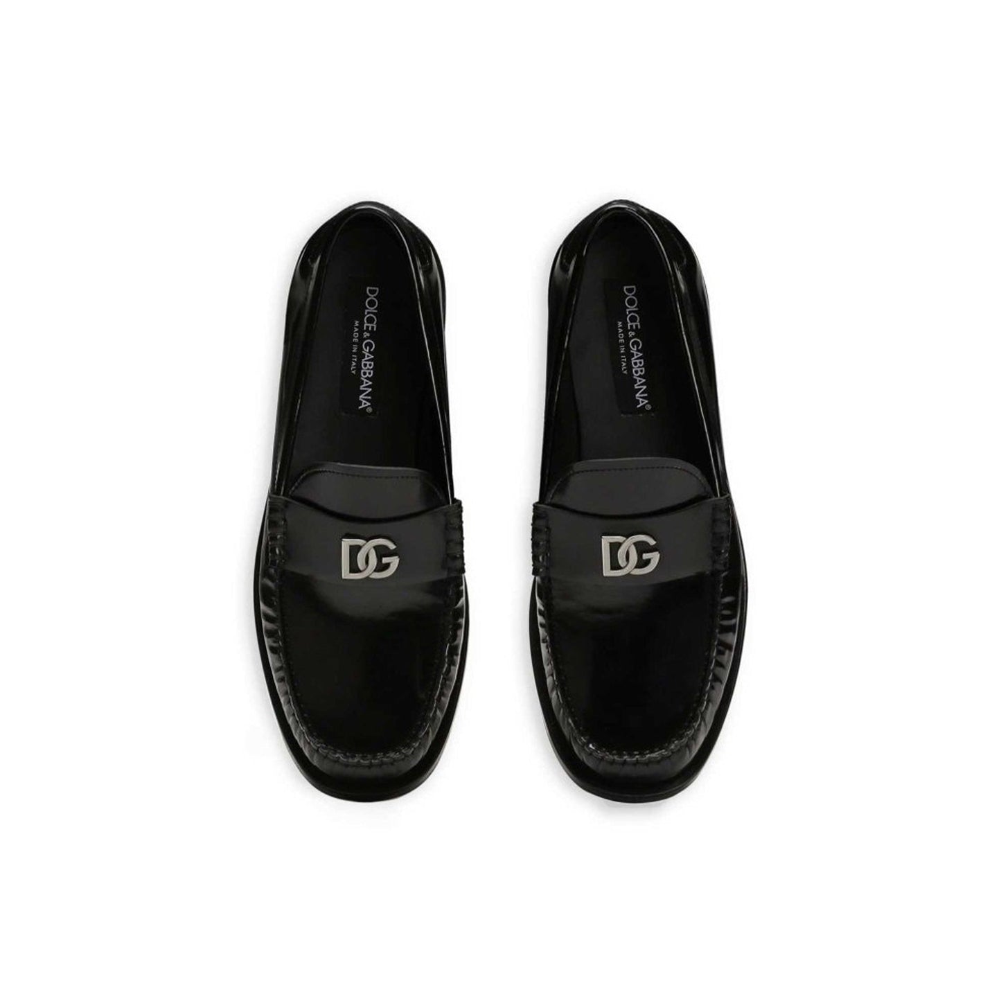 Dolce & Gabbana Leather Logo Loafers Women