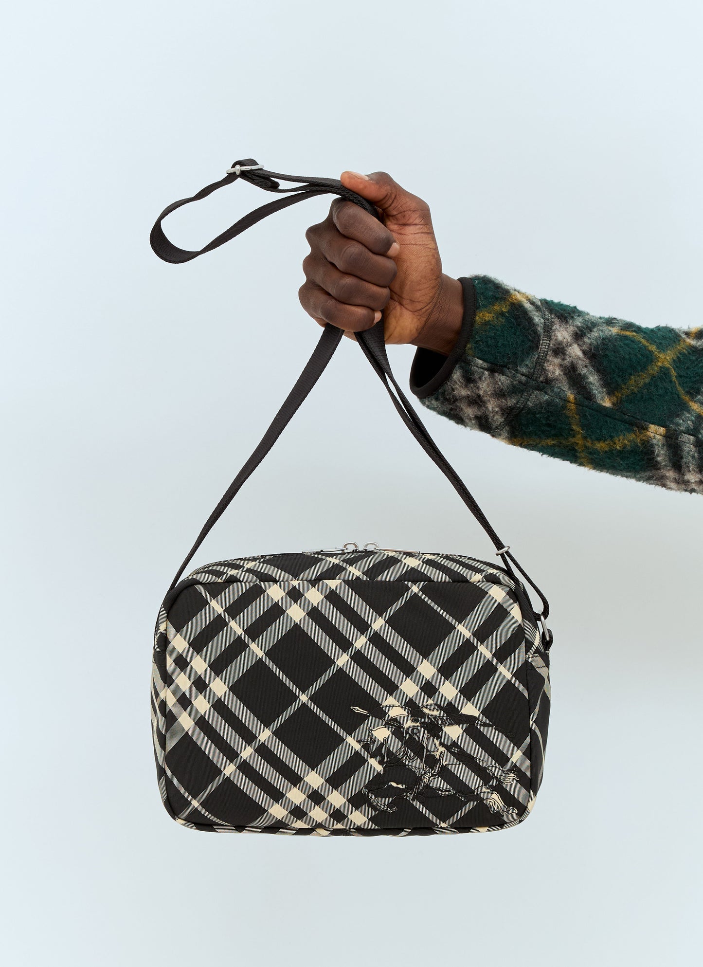 Burberry Men Check Crossbody Bag