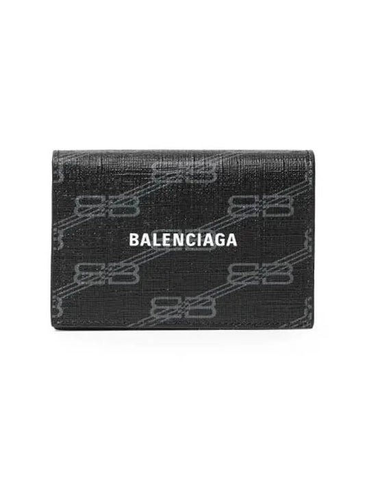Balenciaga BB Monogram Card Wallet Black