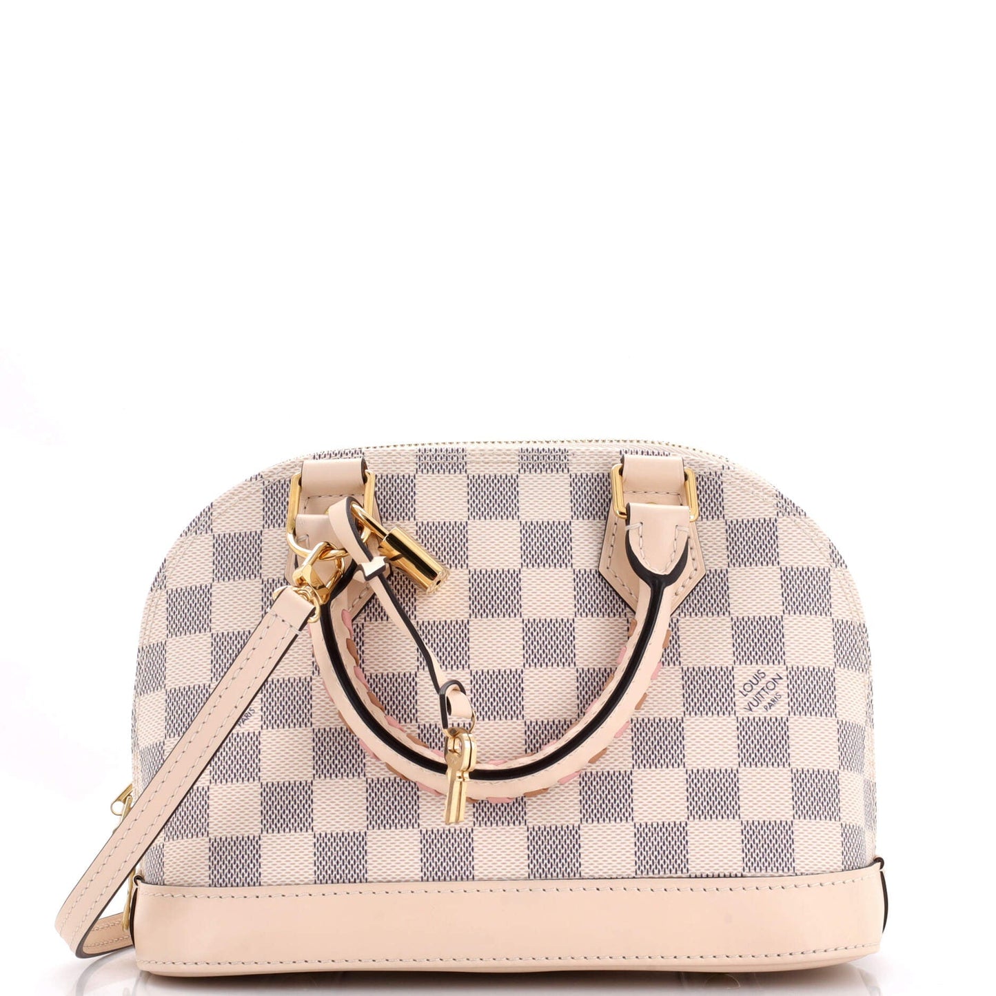 Alma Handbag Damier with Braided Detail BB