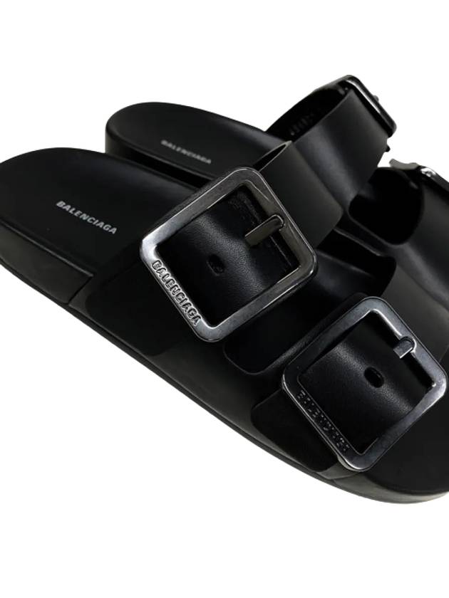 Balenciaga Mallorca Strap Slippers Black