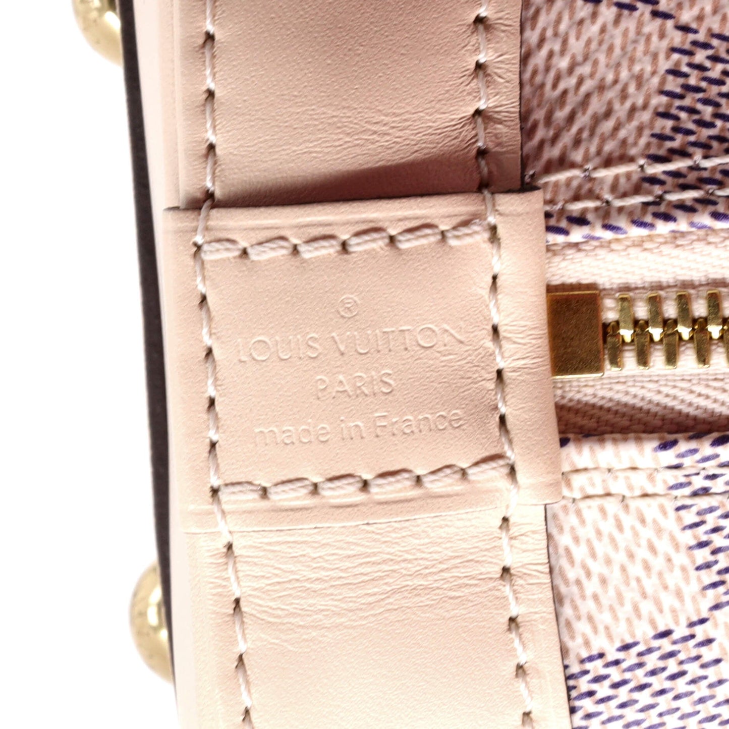 Alma Handbag Damier with Braided Detail BB