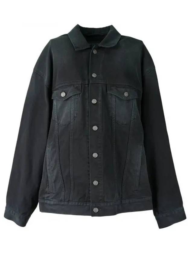 Balenciaga Sunbleached Denim Jacket Black