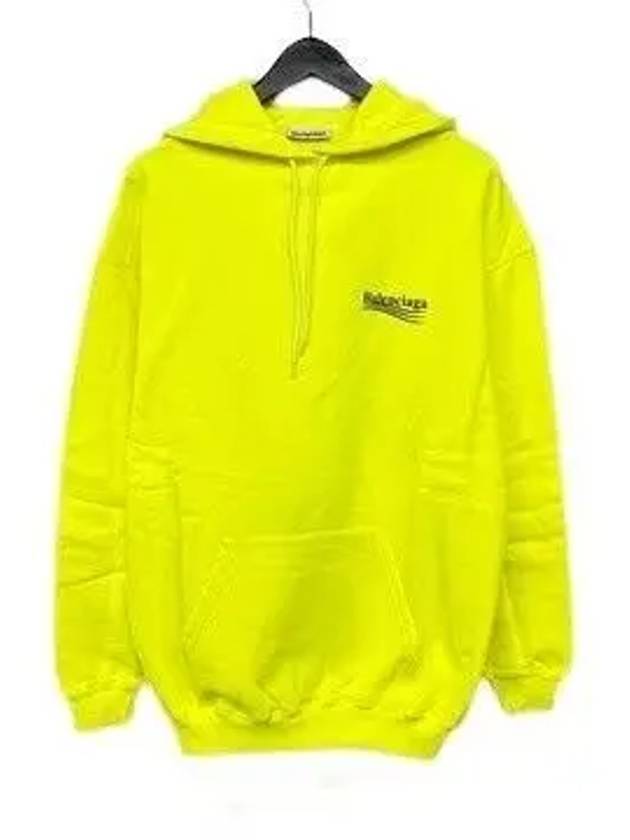Balenciaga Wave Logo Hoodie Sweatshirt Neon Yellow