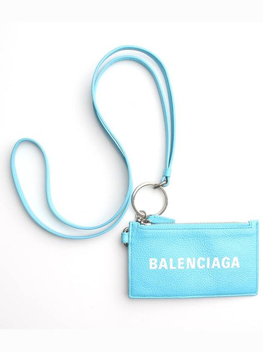 Balenciaga Light blue card wallet